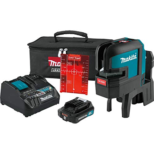 Makita SK106DNAX 12V max CXT® Lithium-Ion Cross-Line/4-Point Red Beam Laser Kit