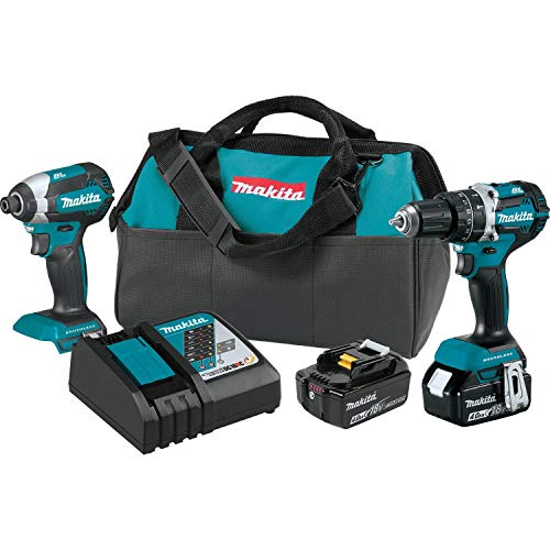 Makita XT269M 18V LXT Lithium-Ion Brushless Cordless 2-Pc. Combo Kit (4.0Ah), Blue - Powerful and Efficient Cordless Tools