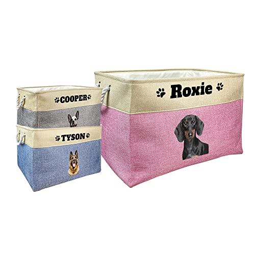 MALIHONG Custom Dog Basket for Toys Collapsible Storage Bin