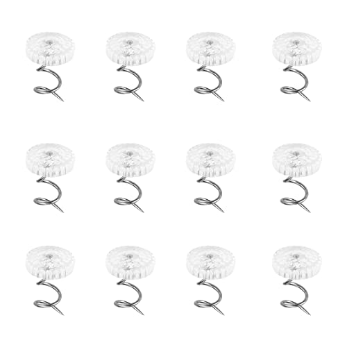 30 Pcs Dust Ruffle Pins Bed Skirt Pins Clear Heads Twist Pins for  Upholstery, Slipcovers and Bedskirts, Bedskirt Pins