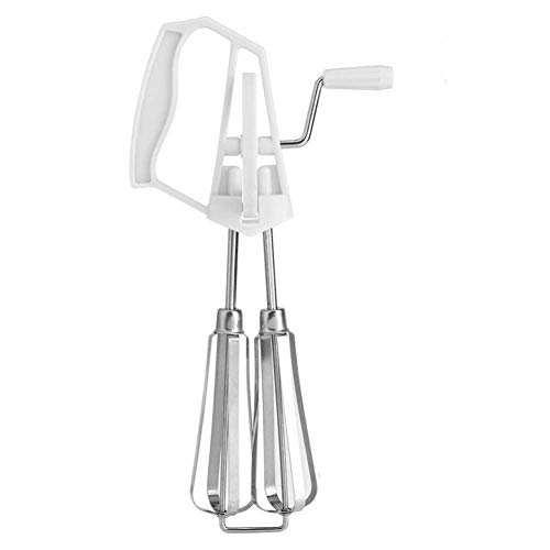 Manual Whisk Egg Beater - Rotary Handheld Egg Frother Mixer