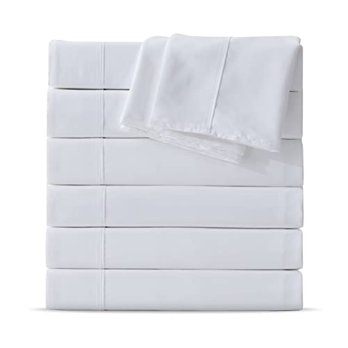 Maple&Stone 6 Pack Twin Flat Sheets in White