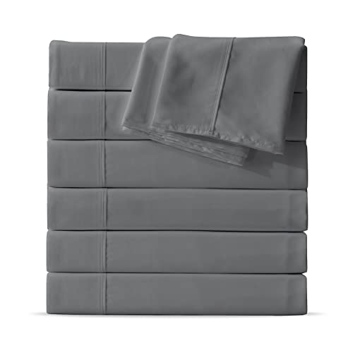 Maple&Stone Twin Flat Sheet 6 Pack - Premium Soft & Breathable