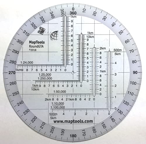 MapTools Round Military Coordinate Scale and Protractor