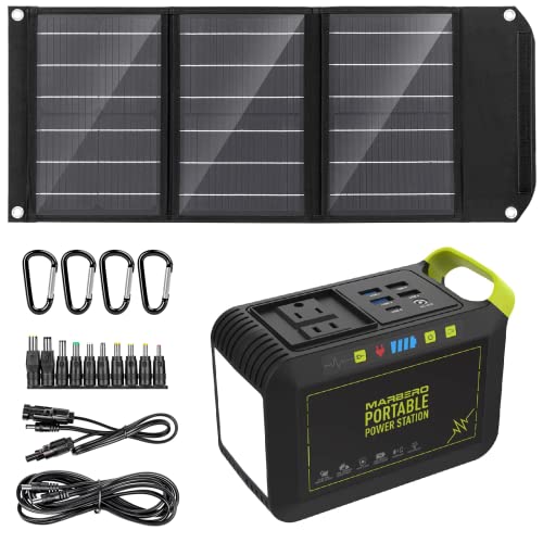 MARBERO Portable Power Station with Solar Panel Kit