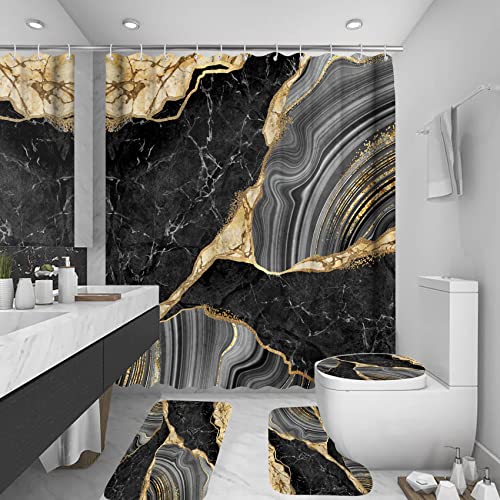 Marble Shower Curtain Sets, Bathroom Decor Sets