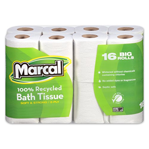 Marcal 100% Recycled 2-Ply White Bath Tissue - Green Seal Certified