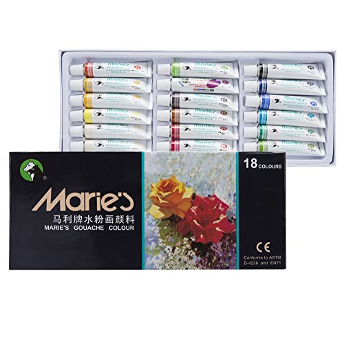 Marie's Gouache Paint Set - 18 Assorted Color Tubes