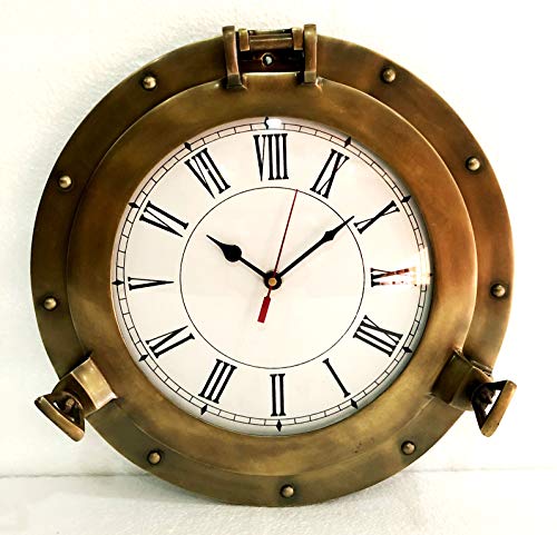 Marine Brass Ship Porthole Clock Nautical Wall Clock