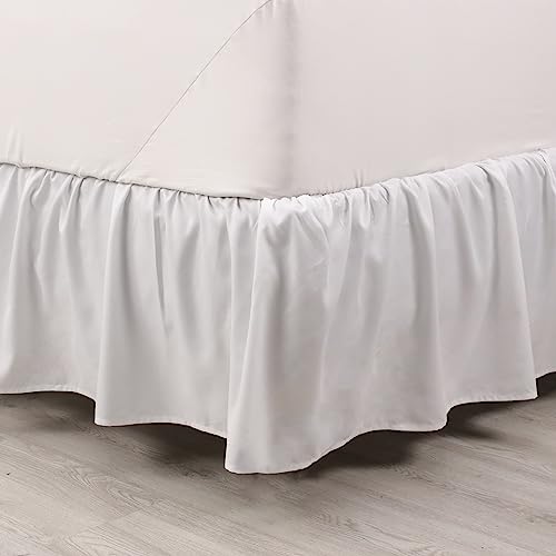 Martex Ruffled Bed Skirt - White Full Bed Skirt
