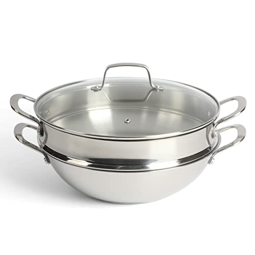Martha Stewart 12" Stainless Steel Multi-Purpose Pan with Steamer