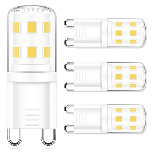 Marxlait 4 Pack G9 LED Bulb, Daylight White 6000K, Non-dimmable T4 Bulb