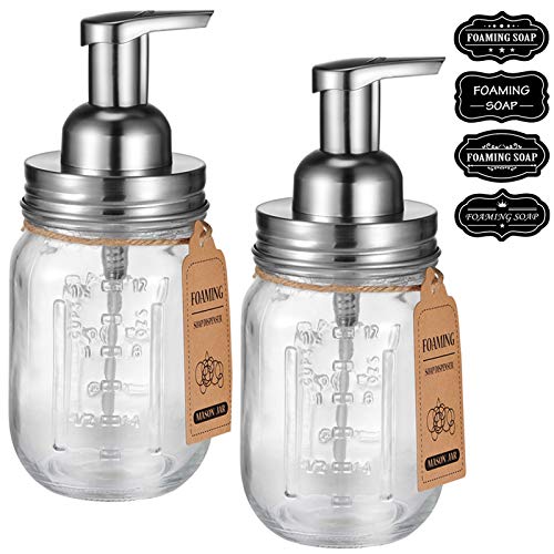 Mason Jar Foaming Soap Dispenser - 2 Pack