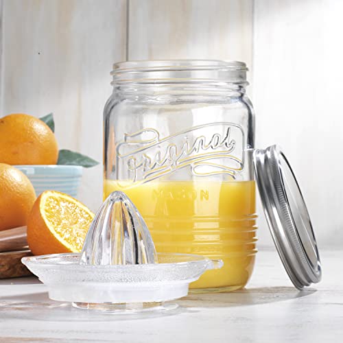 Mason Jar Glass Citrus Juicer