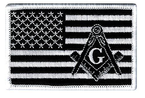 Masonic Black American Flag Patch