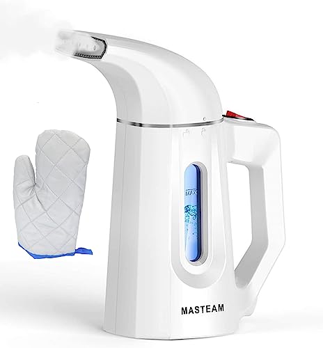 MASTEAM Portable Handheld Garment Steamer for Home and Travel, 180ML (White)