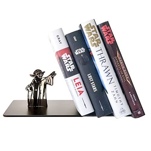 Yoda Force Metal Bookend: Double-Sided Print, Star Wars Gift" - LAIX
