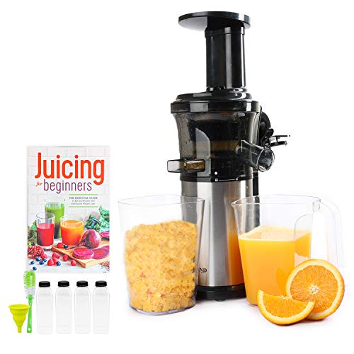 Masticating Juicer With Bottles And Recipe Book