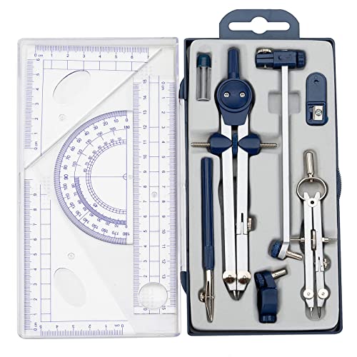 Math Compass and Protractors Geometry Precision Drawing Tool Set