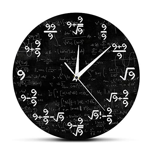 Math Silent Wall Clock