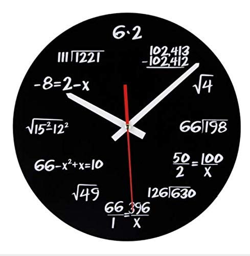 Math Wall Clock - Black