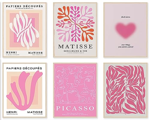 Matisse Wall Art Prints Set - Abstract Matisse Wall Art Exhibition Picasso Posters