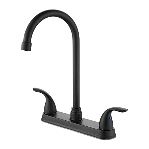 Matte Black 2-Handle Kitchen Sink Faucet