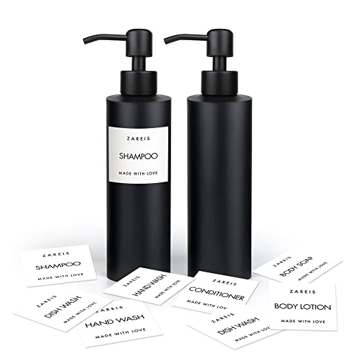 Matte Black Stainless Steel Soap Dispenser Bottles