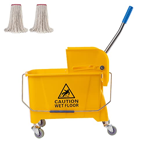 Matthew Compact Mop Bucket with Wringing System - Durable and Convenient