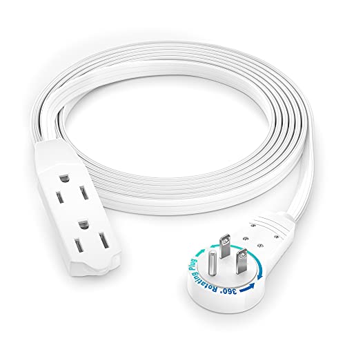 Maximm Cable 6 Ft 360° Rotating Flat Plug Extension Cord
