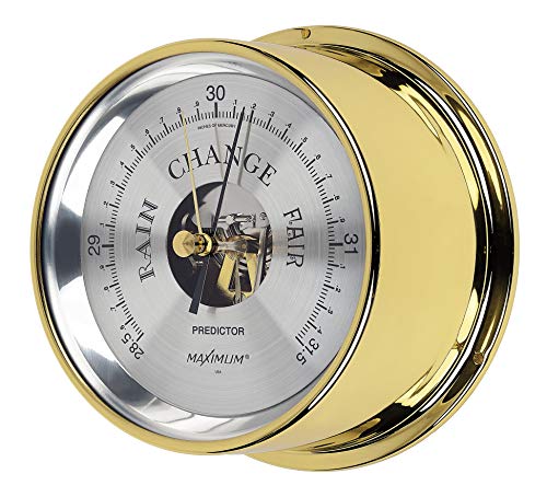 Maximum Inc. Predictor Barometer - Brass case, Sailor Gift, Coastal Décor