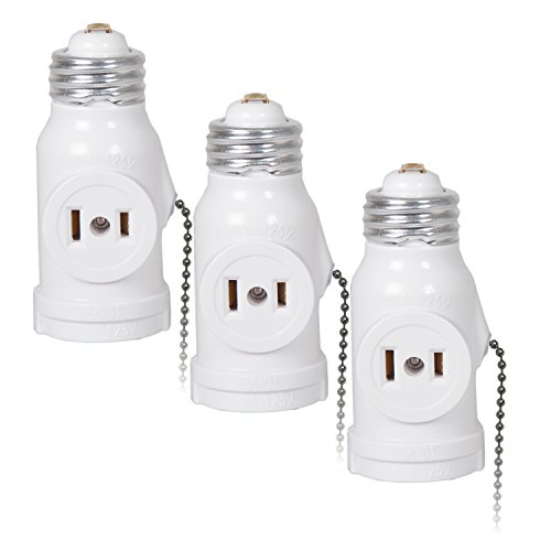 Maxxima Dual Outlet Light Socket Adapter - 3 Pack