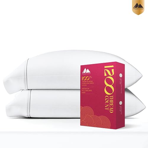 Mayfair Linen Premium Supima Cotton Queen Pillowcase Set