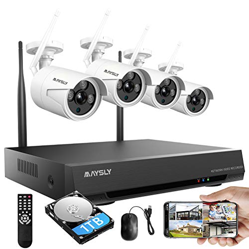 Maysly Wireless Home Security Camera System - Easy, HD Surveillance