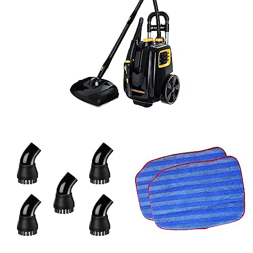 McCulloch Deluxe Canister Steam Cleaner with Accessories & Replacement Pads