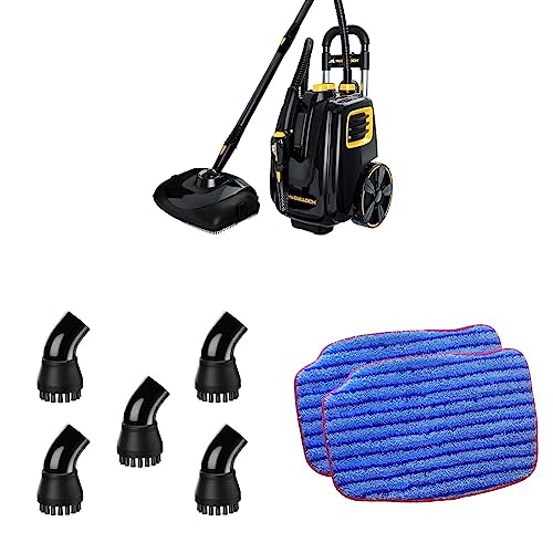 McCulloch MC1385 Deluxe Canister Steam Cleaner Bundle with Accessories