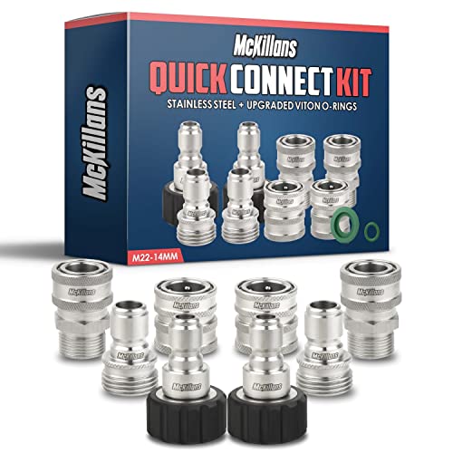 McKillans Stainless Steel Power Washer Quick Connect Kit