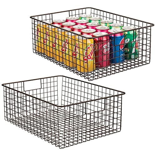 mDesign Food Storage Basket Organizer