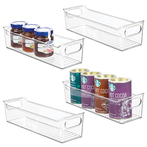 mDesign Kitchen Storage Container Bins with Handles