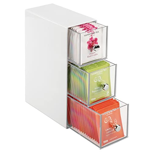 mDesign Kitchen Storage Organizer Container with 3 Drawers