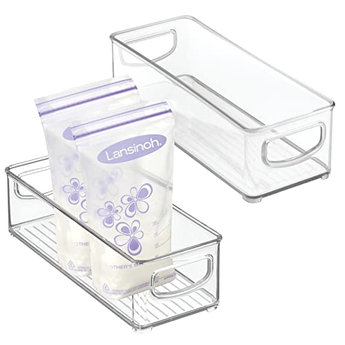mDesign Nursery Storage Container Bins - Clear