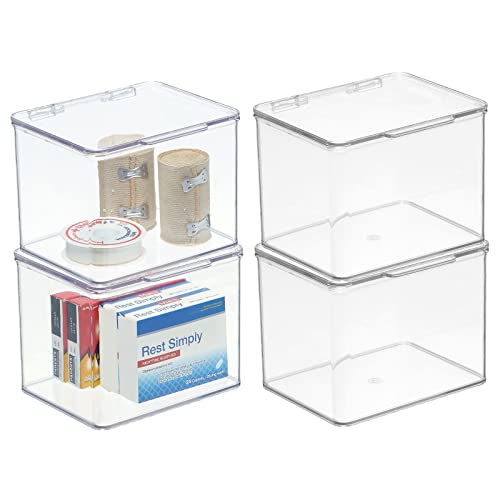 mDesign Plastic Bathroom Storage Organizer Box