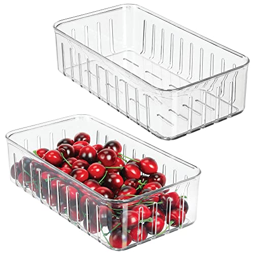mDesign Plastic Food Container Storage Organizer - Ligne Collection