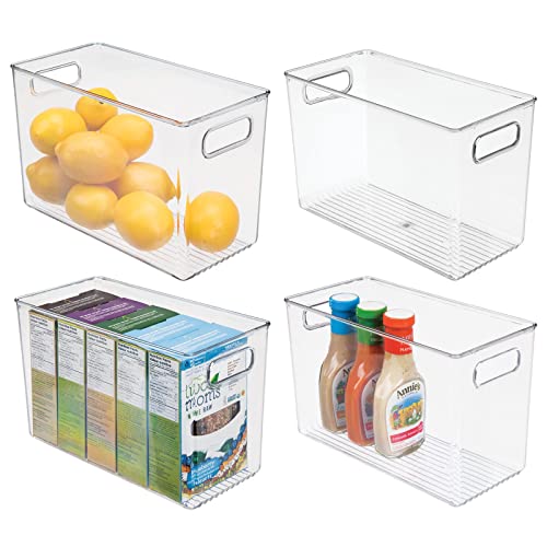 mDesign Plastic Organizing Tray Kitchen Pantry Cabinet