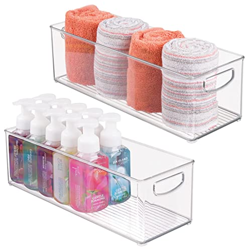mDesign Plastic Toiletry Organizer - Bathroom Storage Bin