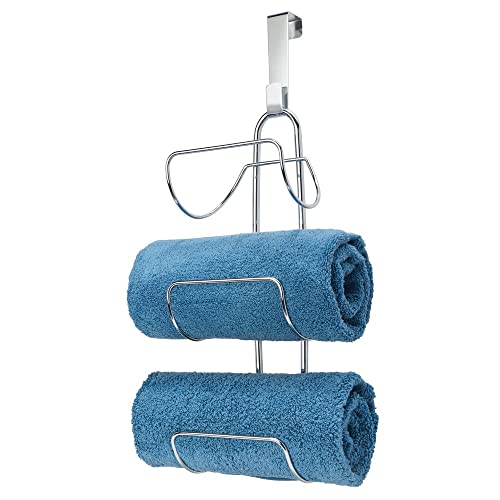 mDesign Shower Door Towel Rack Organizer