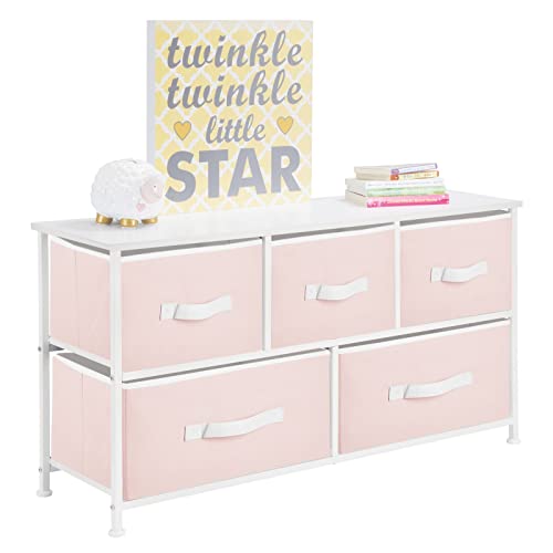 mDesign Storage Dresser Furniture with 5 Fabric Drawers