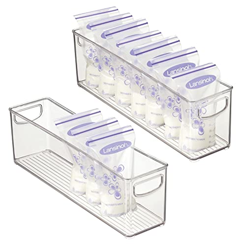 mDesign Storage Organizer Container - Ligne Collection - 2 Pack, Clear