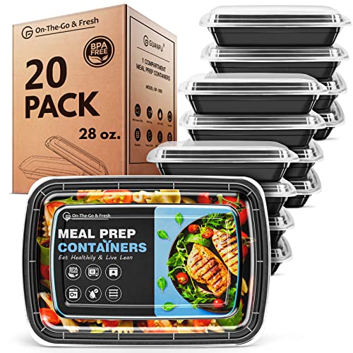 Meal Prep Container 1 Compartment - 20 Pack