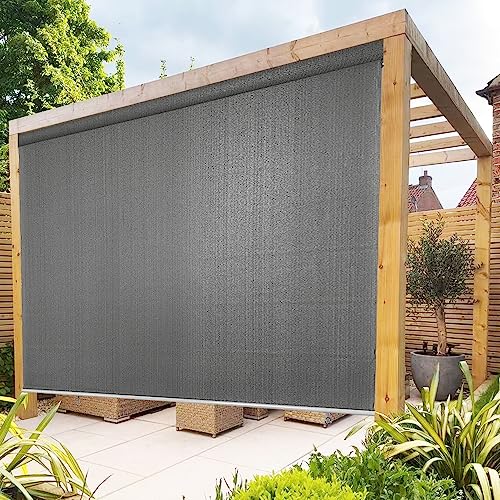 MEANCHEN Outdoor Roller Shade 8x8 Gray